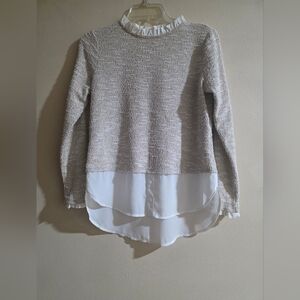 Elegant Cream and White Women's Top